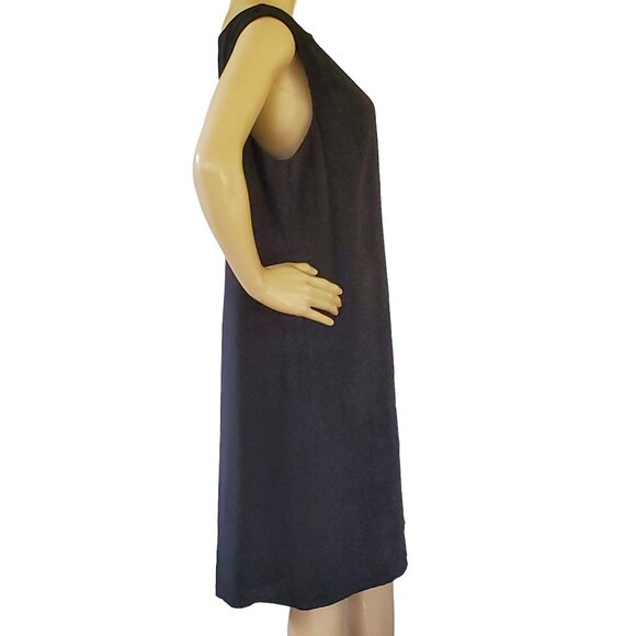 Max Studio Little Black Dress Womens XL Sleeveless Side Button Lined Back Zipper - Picture 7 of 11